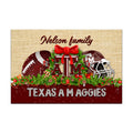 Texas A&M Aggies Doormat Personalized Your Name, Sport Team Doormat, Christmas Gifts For Football Fan, Home Decor ETHY-52726