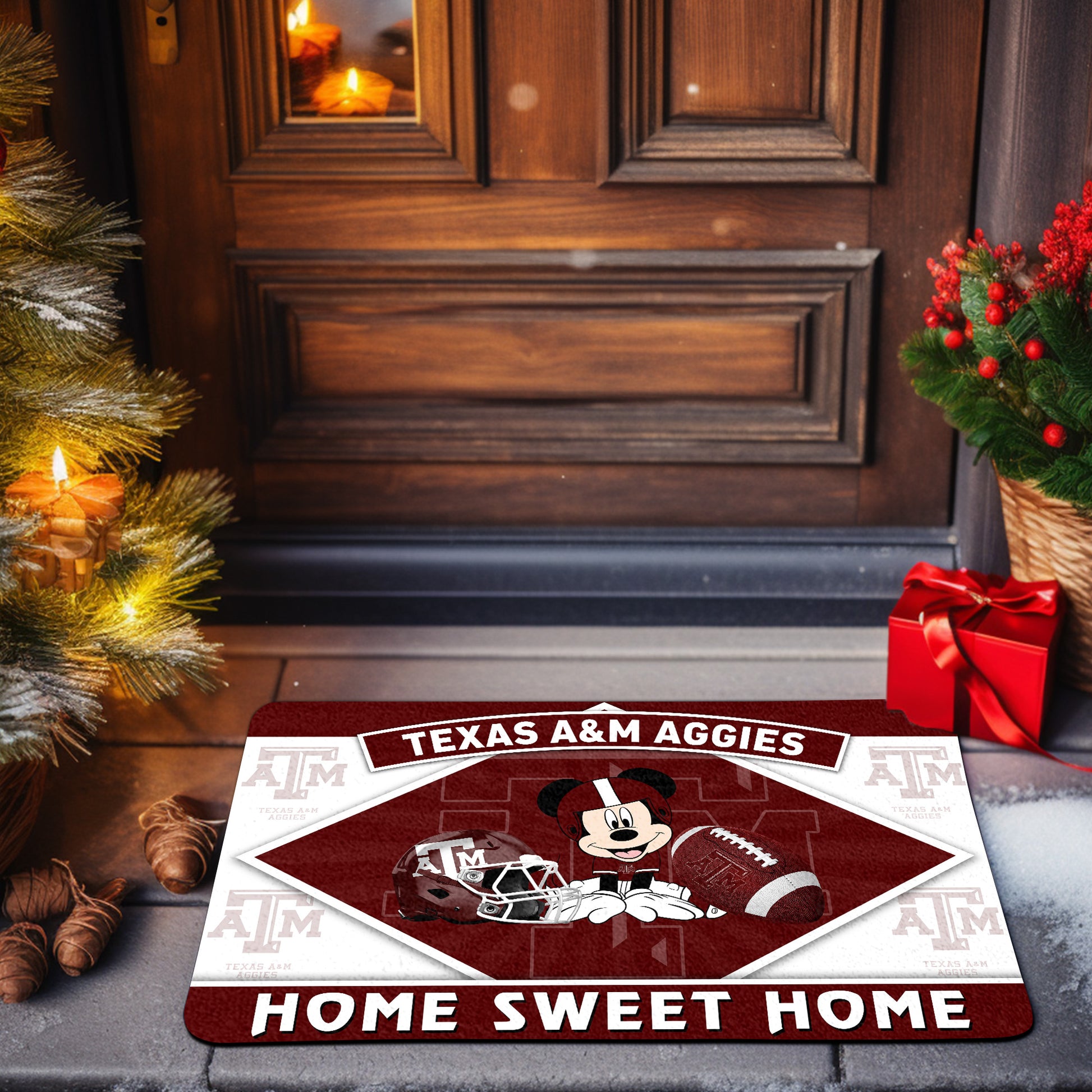 Texas A&M Aggies Doormat, Sport Team And MK Doormat, FootBall Fan Gifts