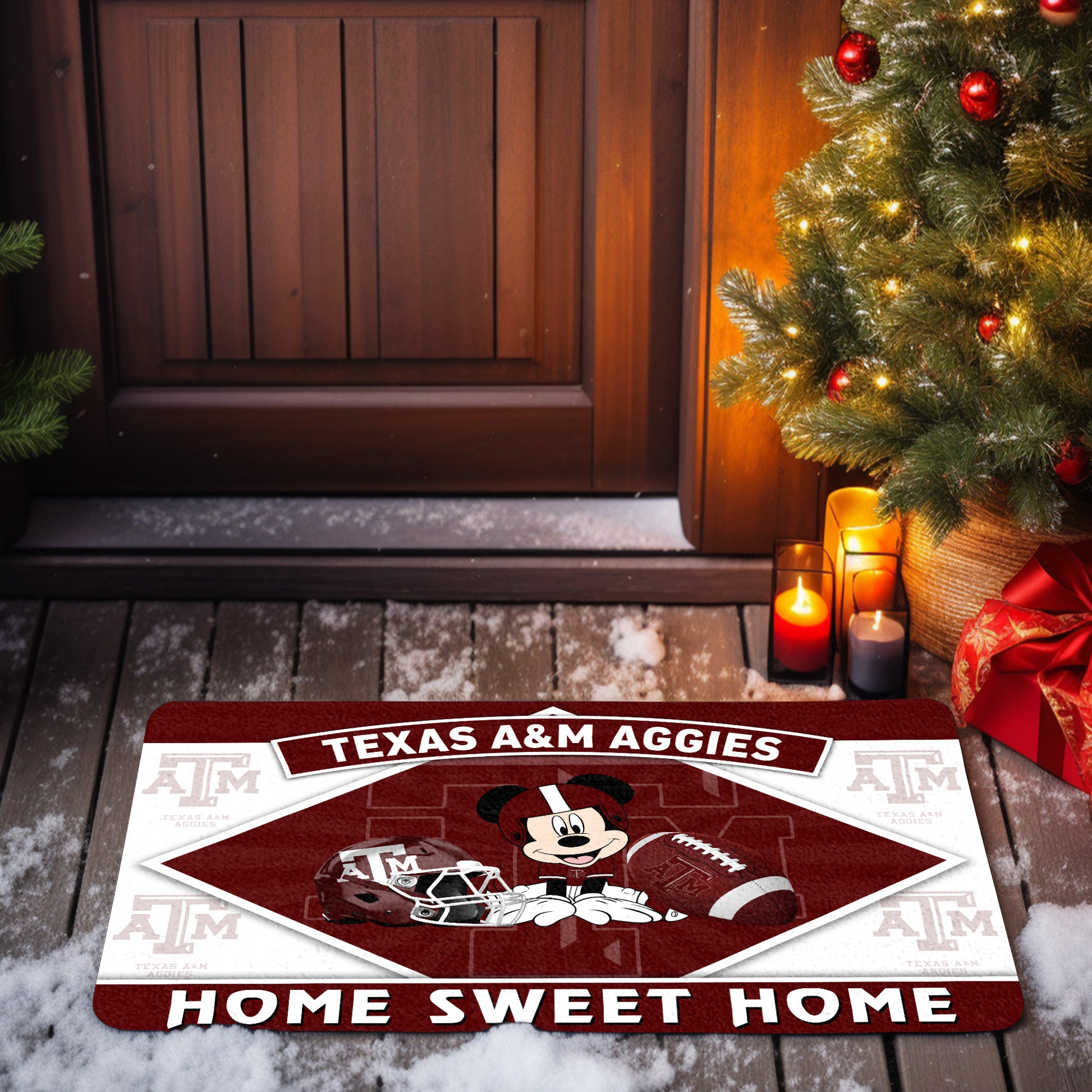 Texas A&M Aggies Doormat, Sport Team And MK Doormat, FootBall Fan Gifts
