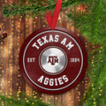 Texas A&M Aggies Fitness Circle Aluminium Ornament 2 Side Trending New Arrivals H52883 ETUG311023