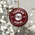 Texas A&M Aggies Fitness Circle Aluminium Ornament 2 Side Trending New Arrivals H52883 ETUG311023