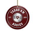 Texas A&M Aggies Fitness Circle Aluminium Ornament 2 Side Trending New Arrivals H52883 ETUG311023