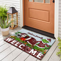 Texas A&M Aggies Football Team Doormat Personalized Your Family Name, Sport And Grinch Doormat, Football Lovers Gifts, Home Decorations ETHY-53152
