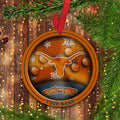 Texas Longhorns Circle Aluminium Custom Ornament 2 Side Trending New Arrivals H52912 ETUG311023