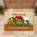 Texas Longhorns Doormat Personalized Your Name, Sport Team Doormat, Christmas Gifts For Football Fan, Home Decor ETHY-52726