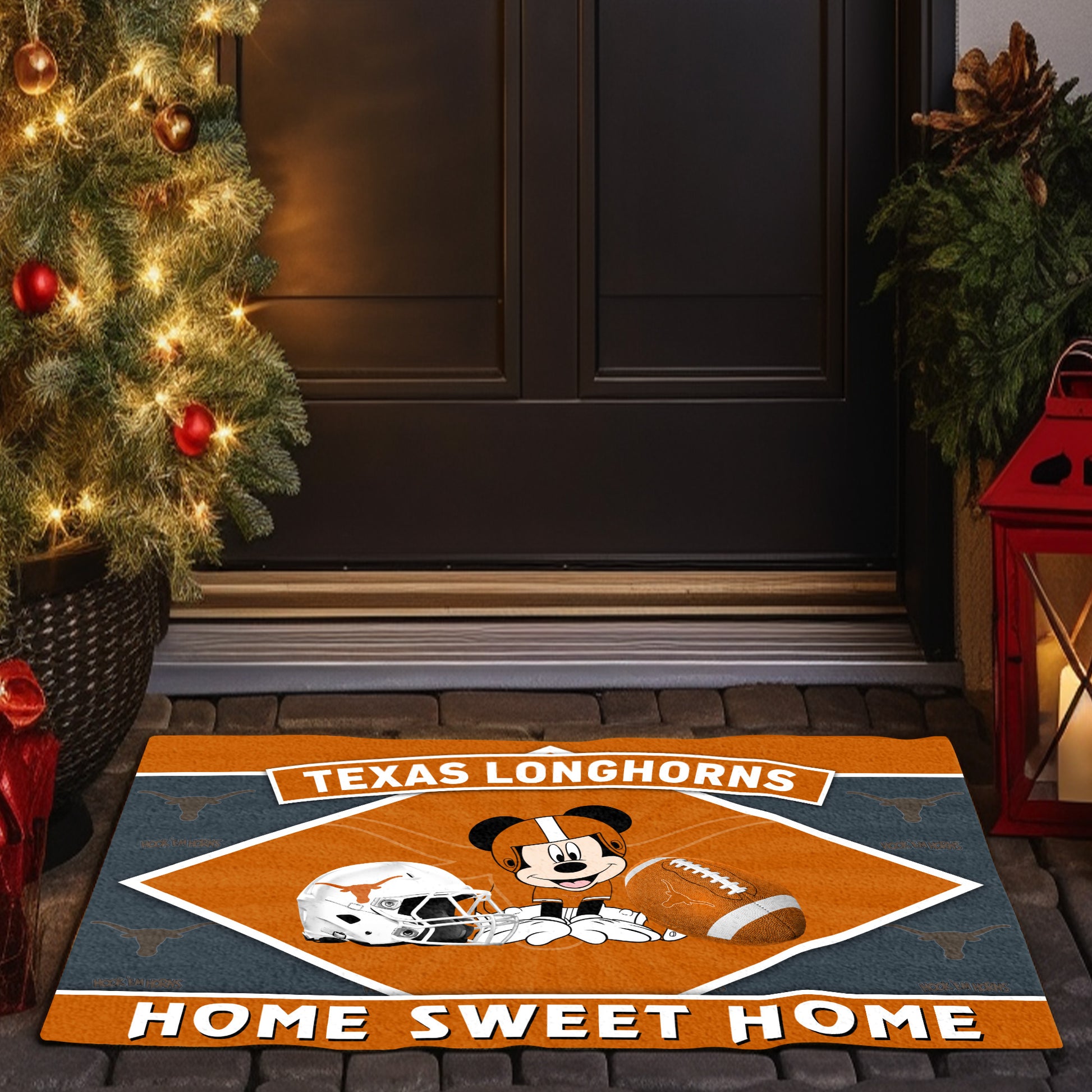 Texas Longhorns Doormat, Sport Team And MK Doormat, FootBall Fan Gifts