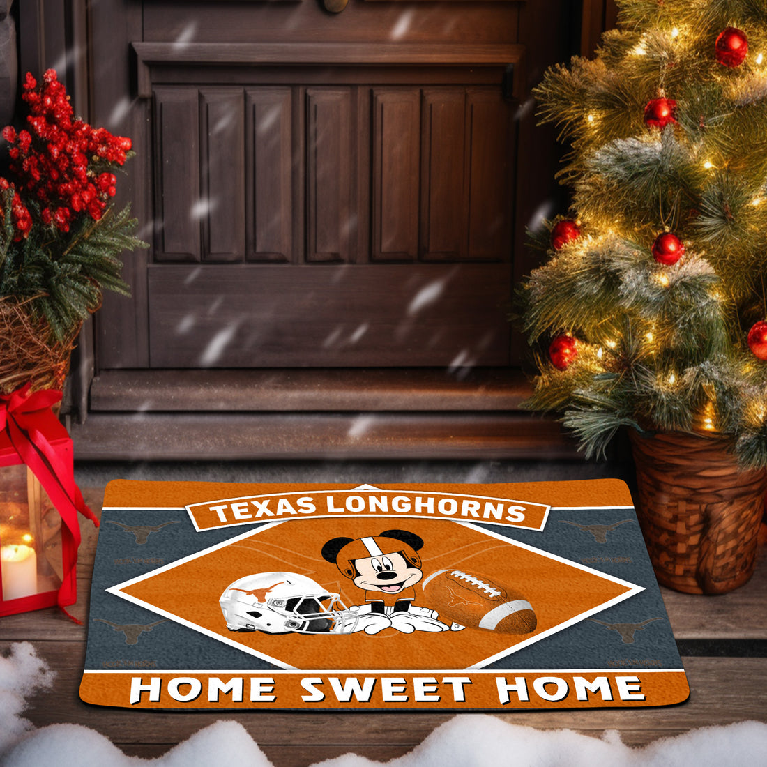 Texas Longhorns Doormat, Sport Team And MK Doormat, FootBall Fan Gifts