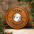 Texas Longhorns Fitness Circle Aluminium Ornament 2 Side Trending New Arrivals H52883 ETUG311023