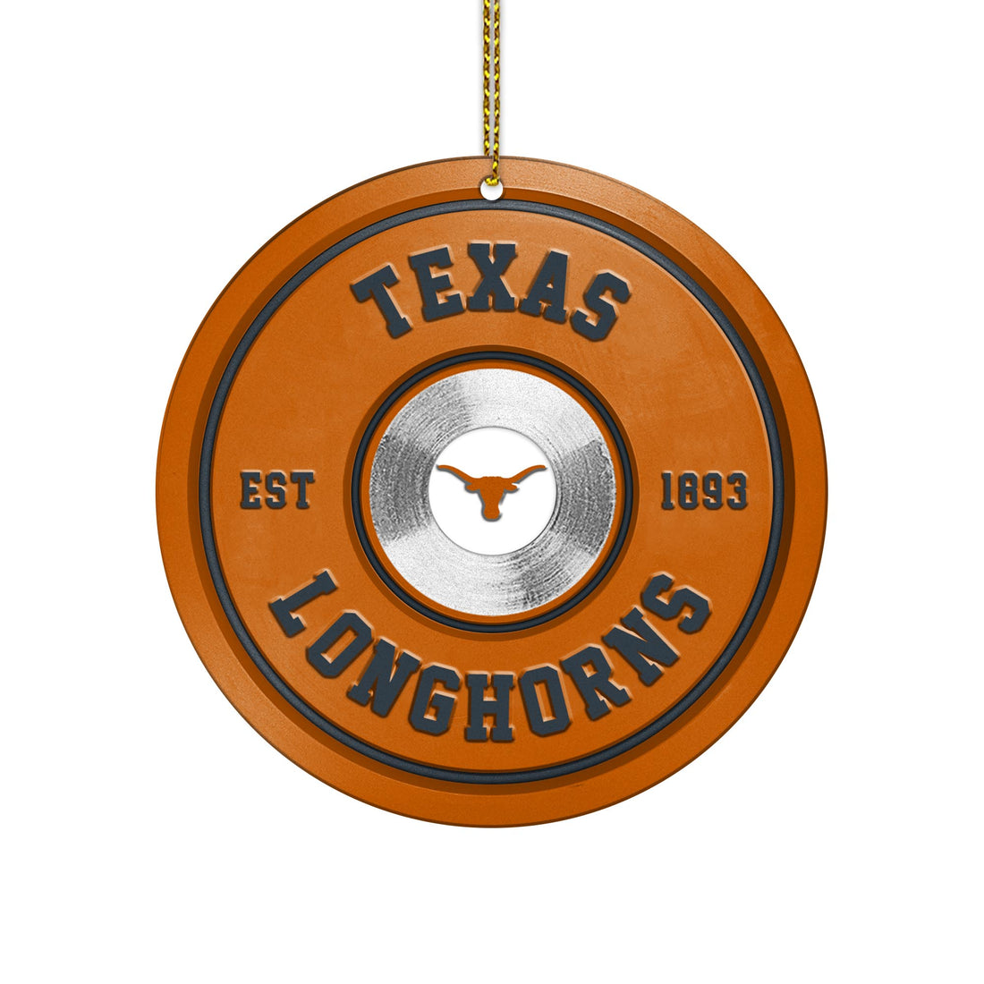 Texas Longhorns Fitness Circle Aluminium Ornament 2 Side Trending New Arrivals H52883 ETUG311023