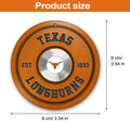 Texas Longhorns Fitness Circle Aluminium Ornament 2 Side Trending New Arrivals H52883 ETUG311023