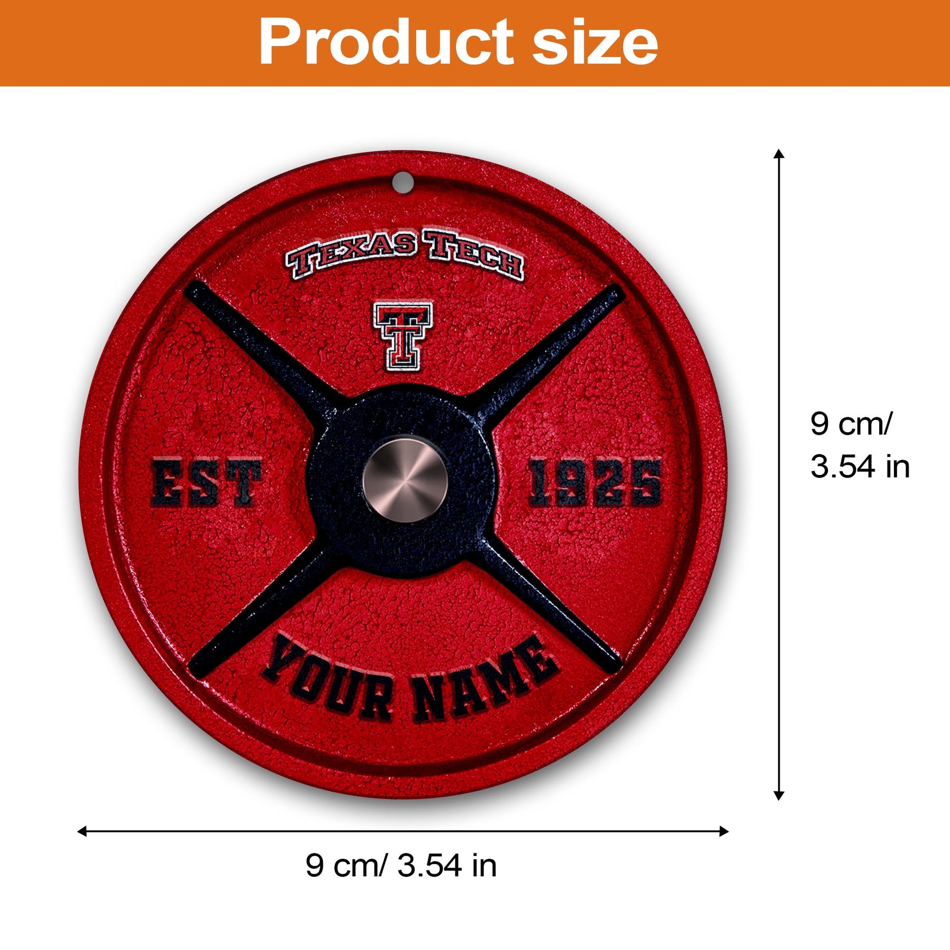 Texas Tech Red Raiders Fitness Circle Aluminium Custom Ornament 2 Side Trending New Arrivals H52884 ETUG311023