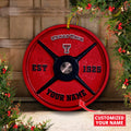 Texas Tech Red Raiders Fitness Circle Aluminium Custom Ornament 2 Side Trending New Arrivals H52884 ETUG311023