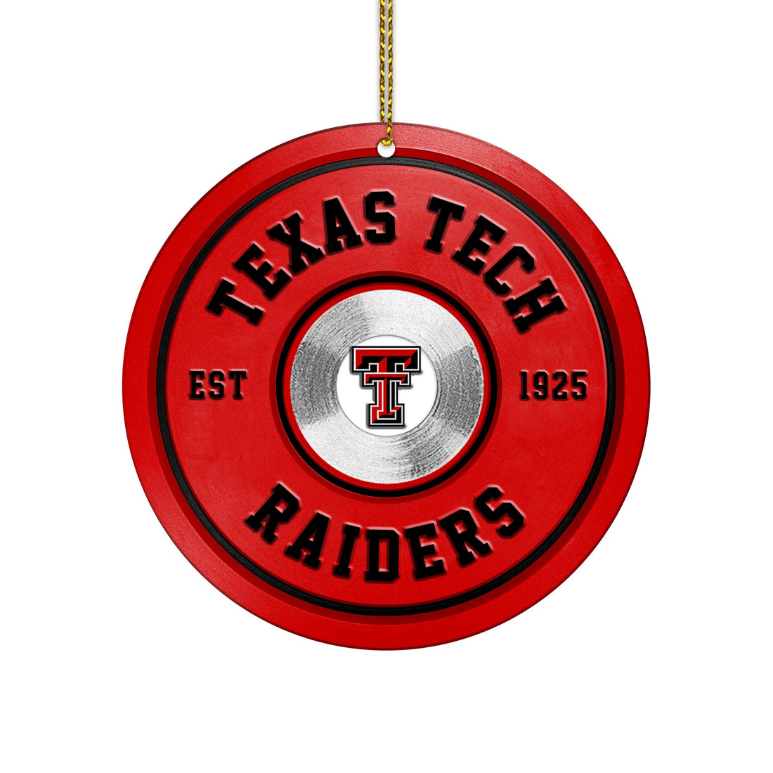 Texas Tech Red Raiders Fitness Circle Aluminium Ornament 2 Side Trending New Arrivals H52883 ETUG311023