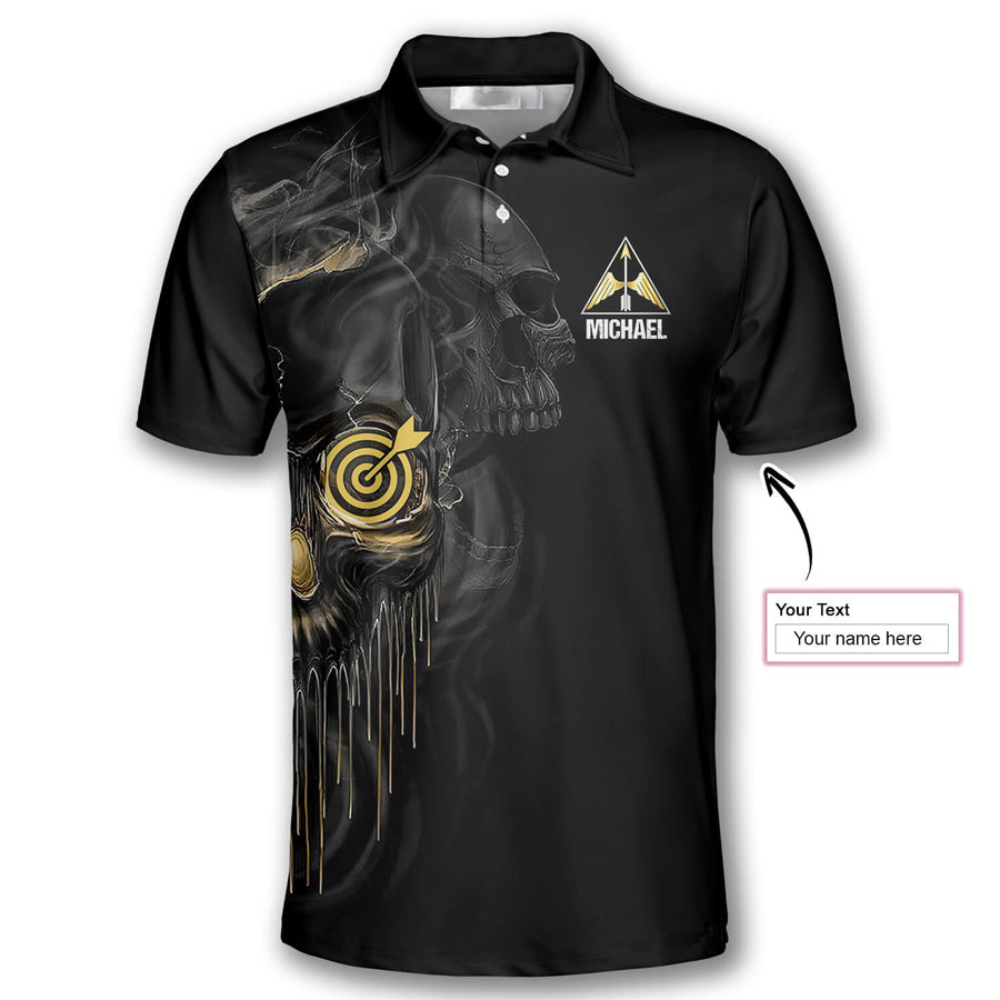 Archery Skull Shut Up and Shoot Custom Archery Shirts for Men, Custom Archery Shirts for Team, Men's Archery Polo Shirts