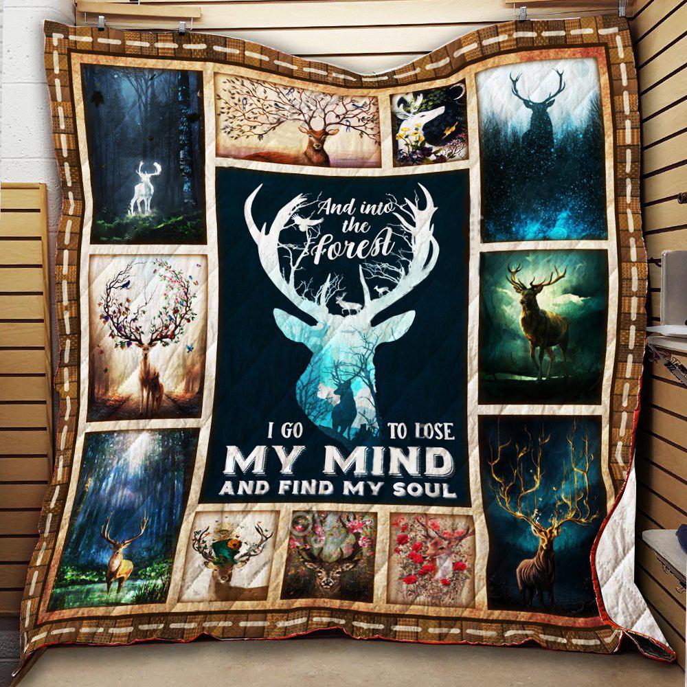 And Into The Forest I Go Deer Quilt Tt43Mk-0608  Quilt - 1