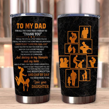 Tumbler Gift For Dad From Daughter, Father's Day Gift, Daughter And Dad Tumbler