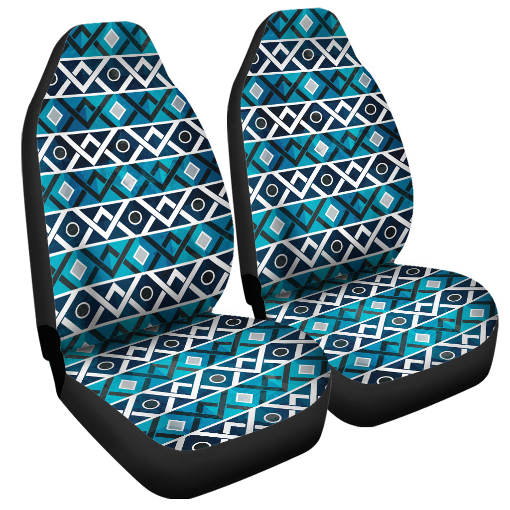 Turquoise Aztec Geometric Pattern Print Universal Fit Car Seat Covers