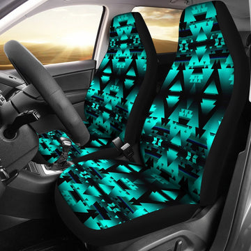 Turquoise Aztec Triangle Universal Fit Car Seat Covers