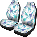 Turquoise Giraffe Pattern Print Universal Fit Car Seat Covers GearFrost