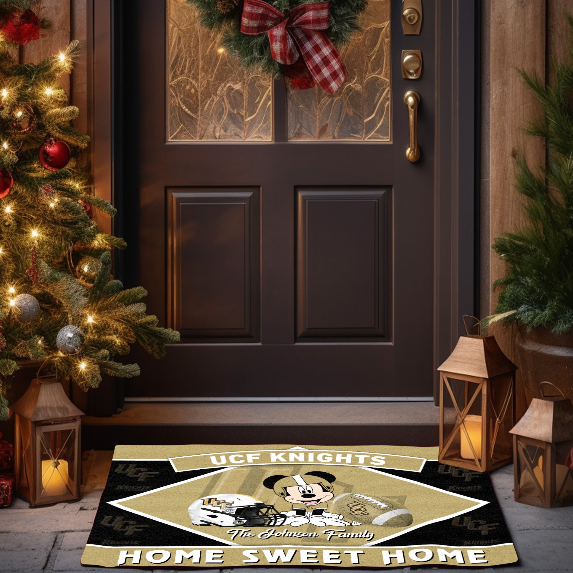 UCF Knights Doormat Custom Your Family Name, Sport Team And MK Doormat, FootBall Fan Gifts EHIVM-52722
