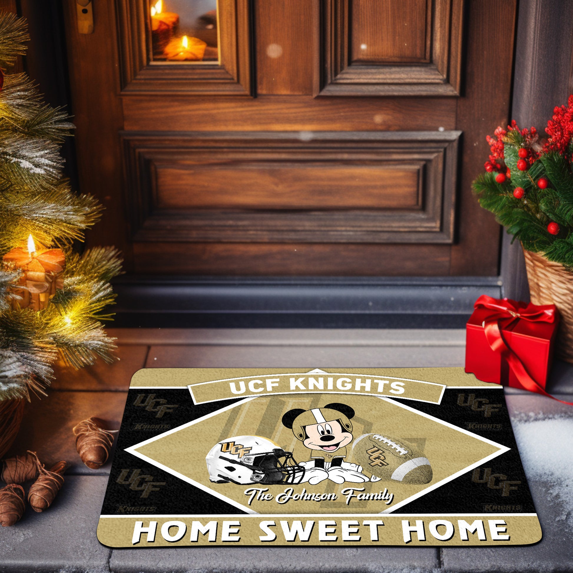 UCF Knights Doormat Custom Your Family Name, Sport Team And MK Doormat, FootBall Fan Gifts EHIVM-52722