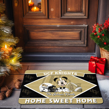 UCF Knights Doormat Custom Your Family Name, Sport Team And MK Doormat, FootBall Fan Gifts EHIVM-52722