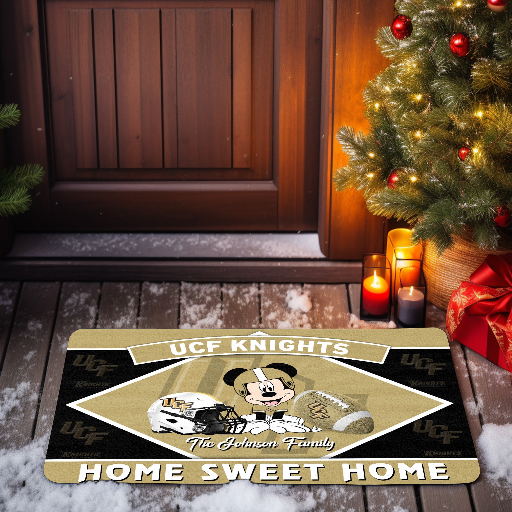 UCF Knights Doormat Custom Your Family Name, Sport Team And MK Doormat, FootBall Fan Gifts EHIVM-52722