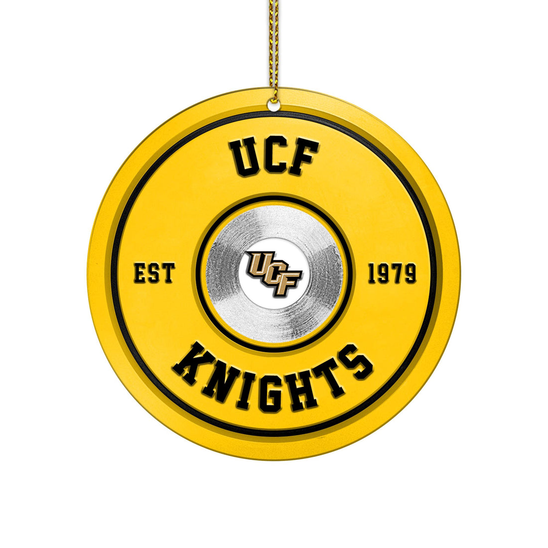 UCF Knights Fitness Circle Aluminium Ornament 2 Side Trending New Arrivals H52883 ETUG311023