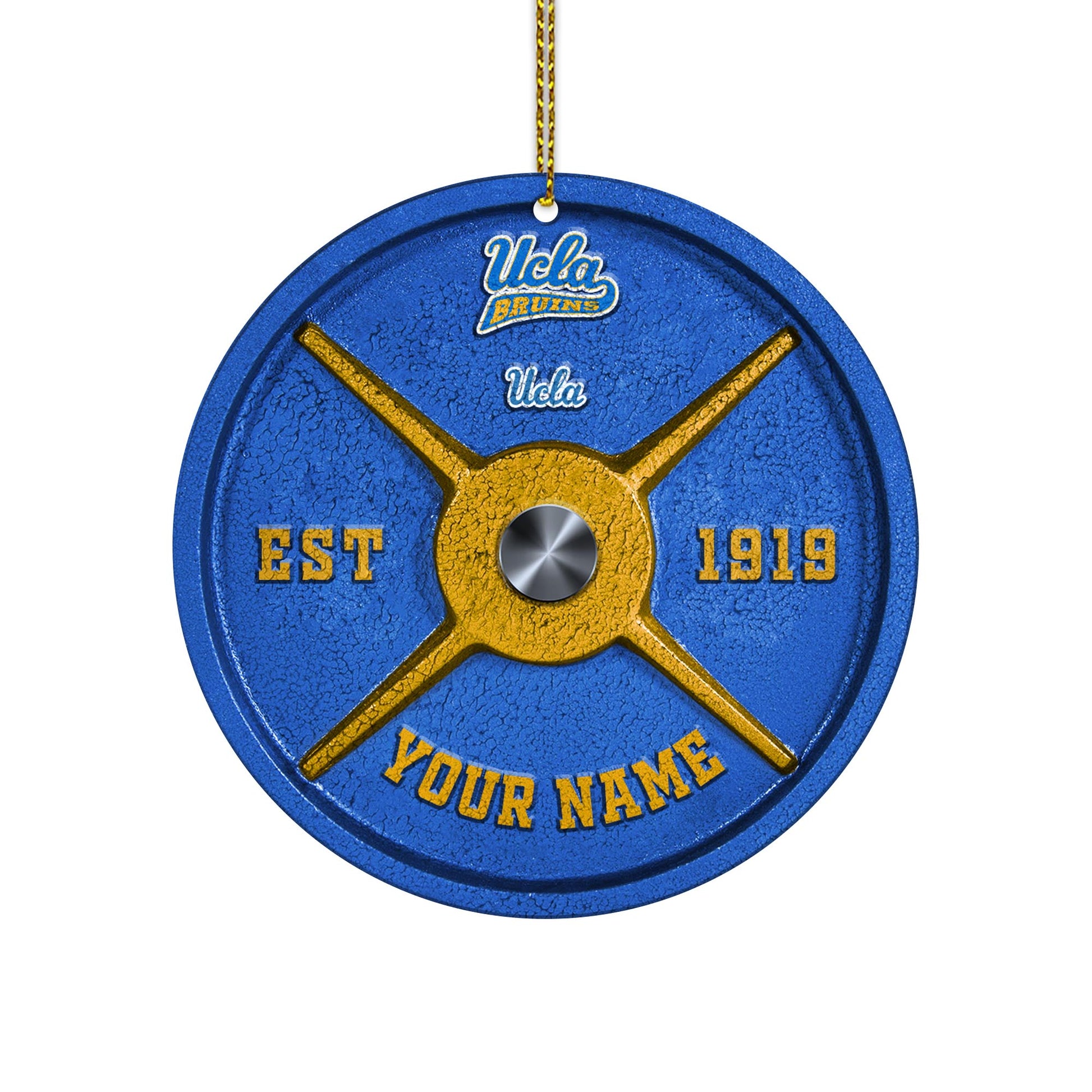 UCLA Bruins Fitness Circle Aluminium Custom Ornament 2 Side Trending New Arrivals H52884 ETUG311023