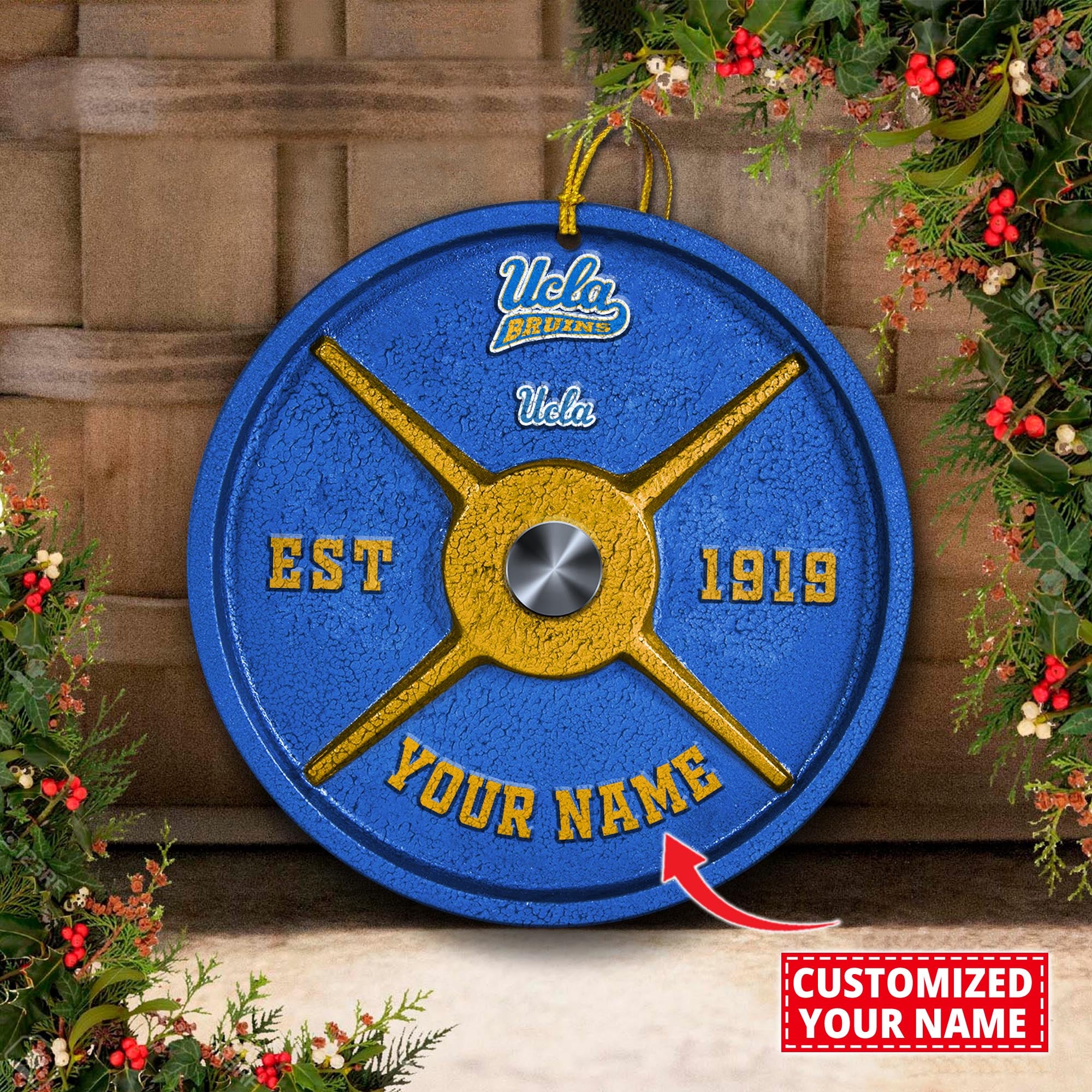 UCLA Bruins Fitness Circle Aluminium Custom Ornament 2 Side Trending New Arrivals H52884 ETUG311023