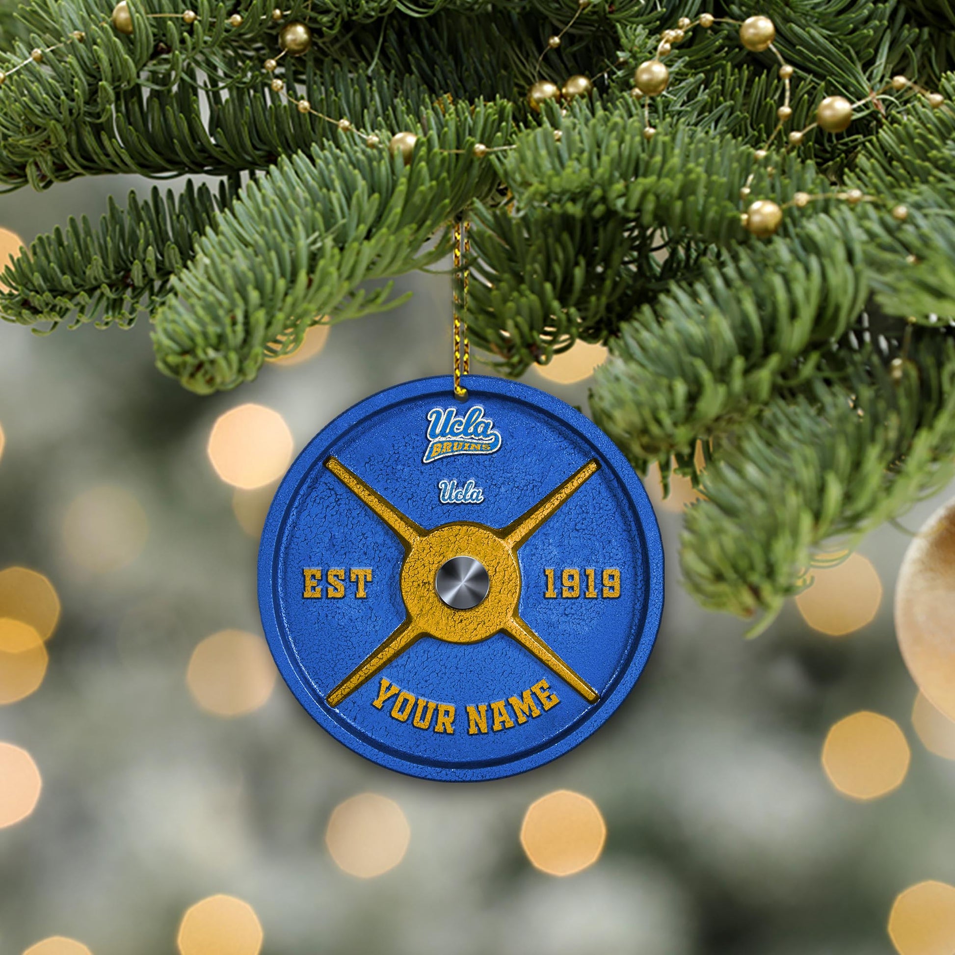 UCLA Bruins Fitness Circle Aluminium Custom Ornament 2 Side Trending New Arrivals H52884 ETUG311023