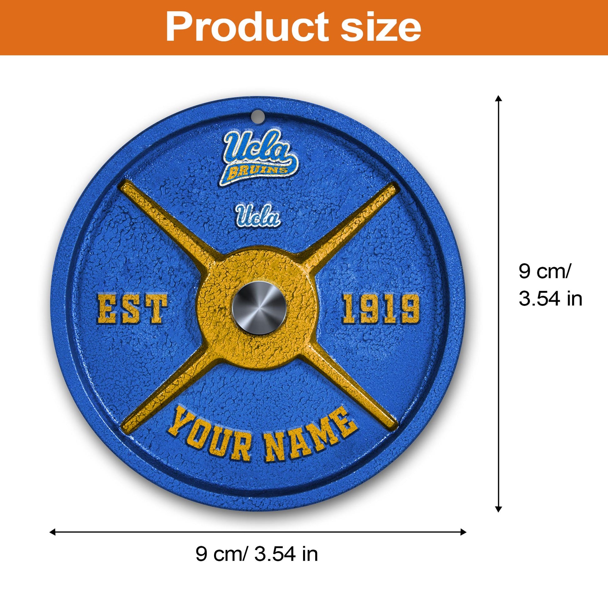 UCLA Bruins Fitness Circle Aluminium Custom Ornament 2 Side Trending New Arrivals H52884 ETUG311023