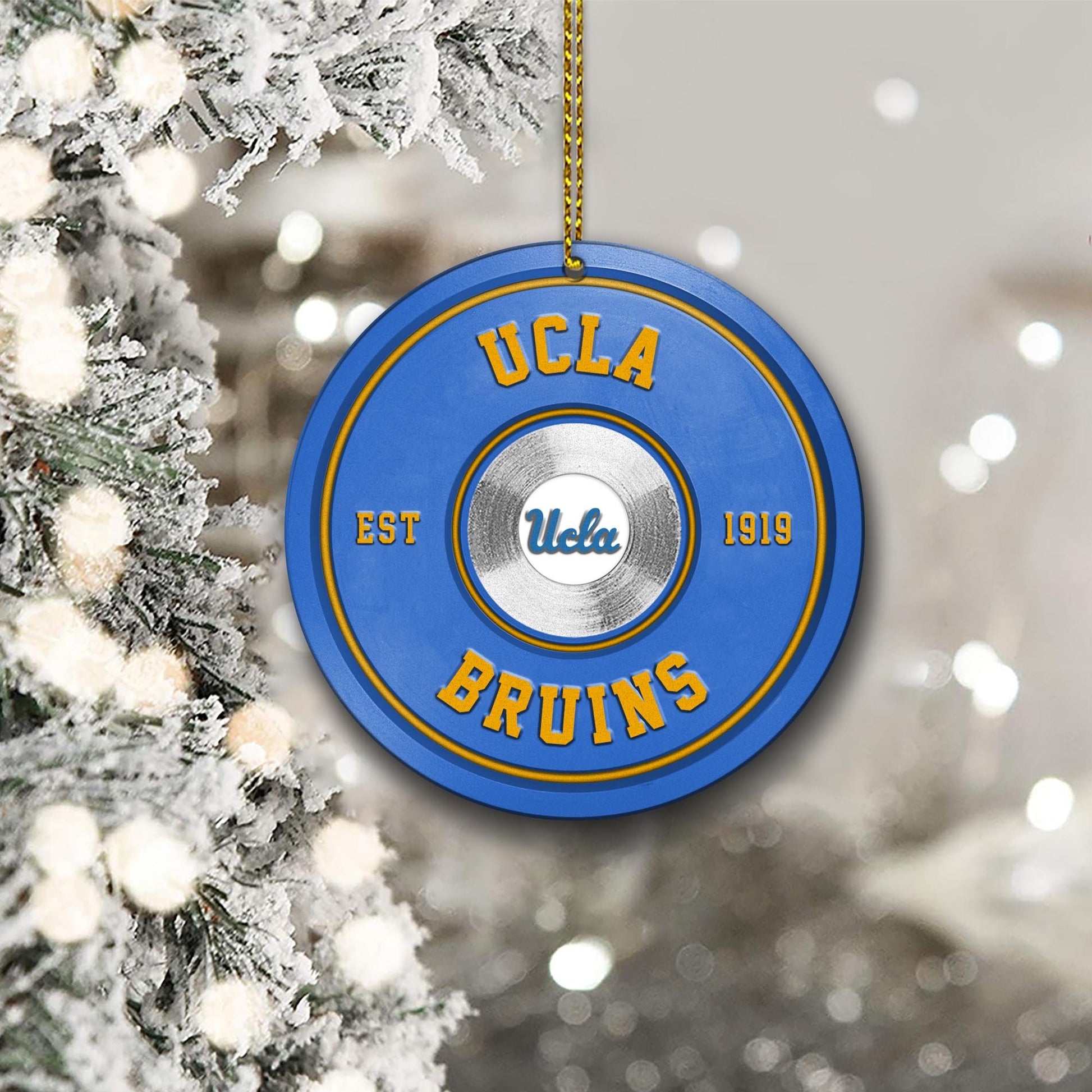 UCLA Bruins Fitness Circle Aluminium Ornament 2 Side Trending New Arrivals H52883 ETUG311023