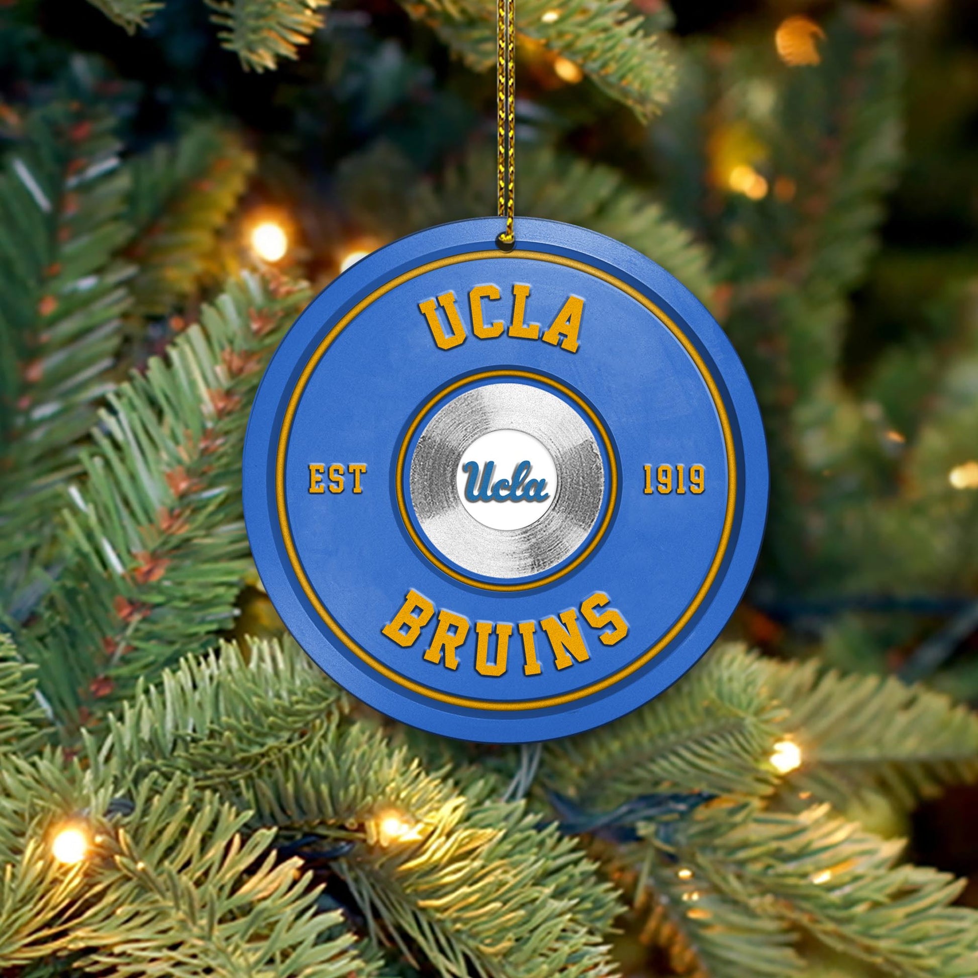 UCLA Bruins Fitness Circle Aluminium Ornament 2 Side Trending New Arrivals H52883 ETUG311023