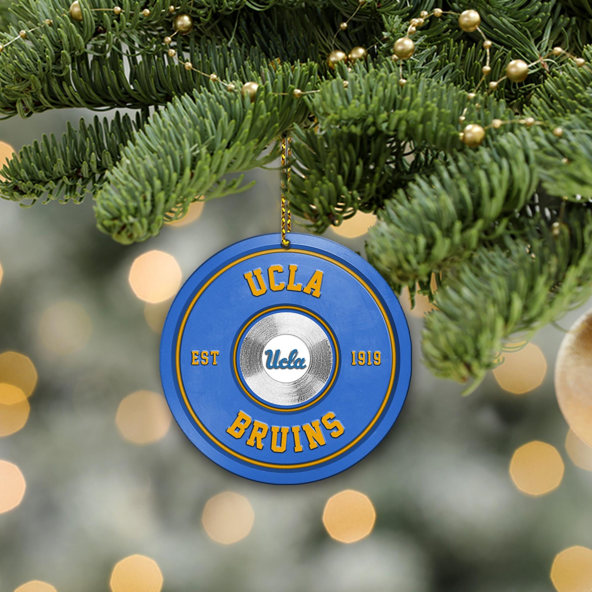UCLA Bruins Fitness Circle Aluminium Ornament 2 Side Trending New Arrivals H52883 ETUG311023