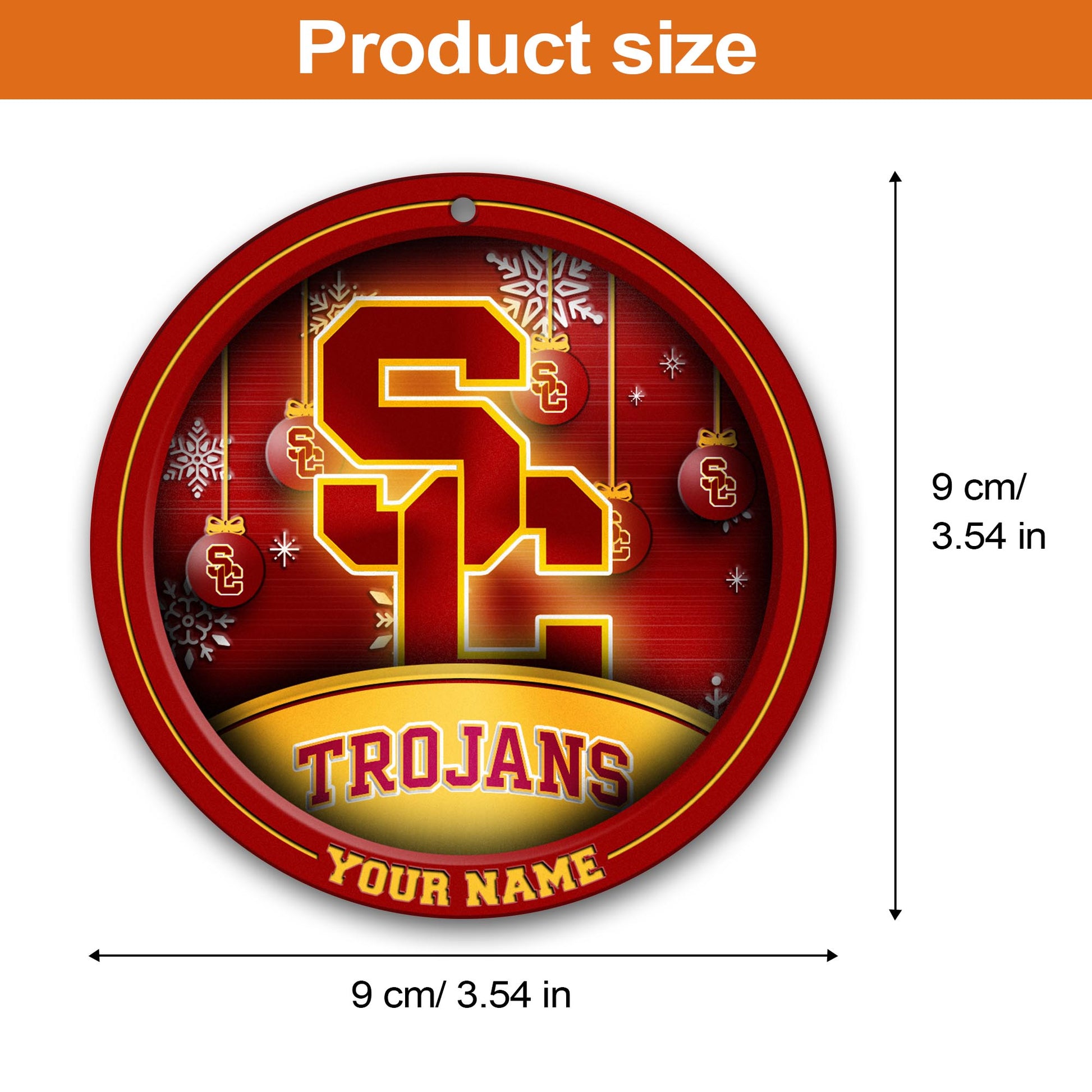 USC Trojans Circle Aluminium Custom Ornament 2 Side Trending New Arrivals H52912 ETUG311023