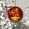 USC Trojans Circle Aluminium Custom Ornament 2 Side Trending New Arrivals H52912 ETUG311023