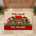 USC Trojans Doormat Personalized Your Name, Sport Team Doormat, Christmas Gifts For Football Fan, Home Decor ETHY-52726