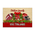 USC Trojans Doormat Personalized Your Name, Sport Team Doormat, Christmas Gifts For Football Fan, Home Decor ETHY-52726