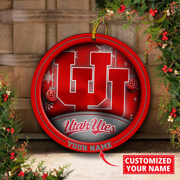 Utah Utes Circle Aluminium Custom Ornament 2 Side Trending New Arrivals H52912 ETUG311023