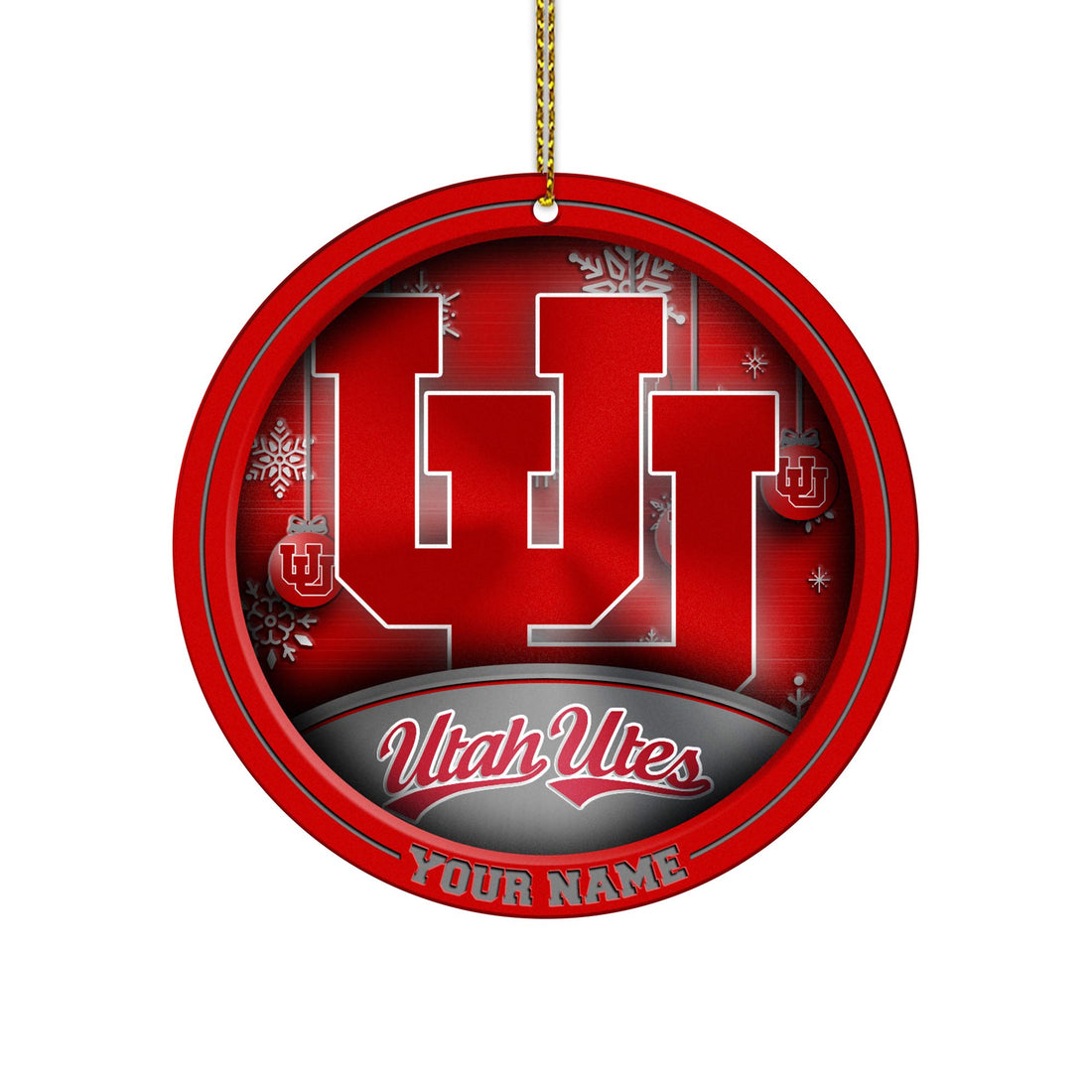 Utah Utes Circle Aluminium Custom Ornament 2 Side Trending New Arrivals H52912 ETUG311023