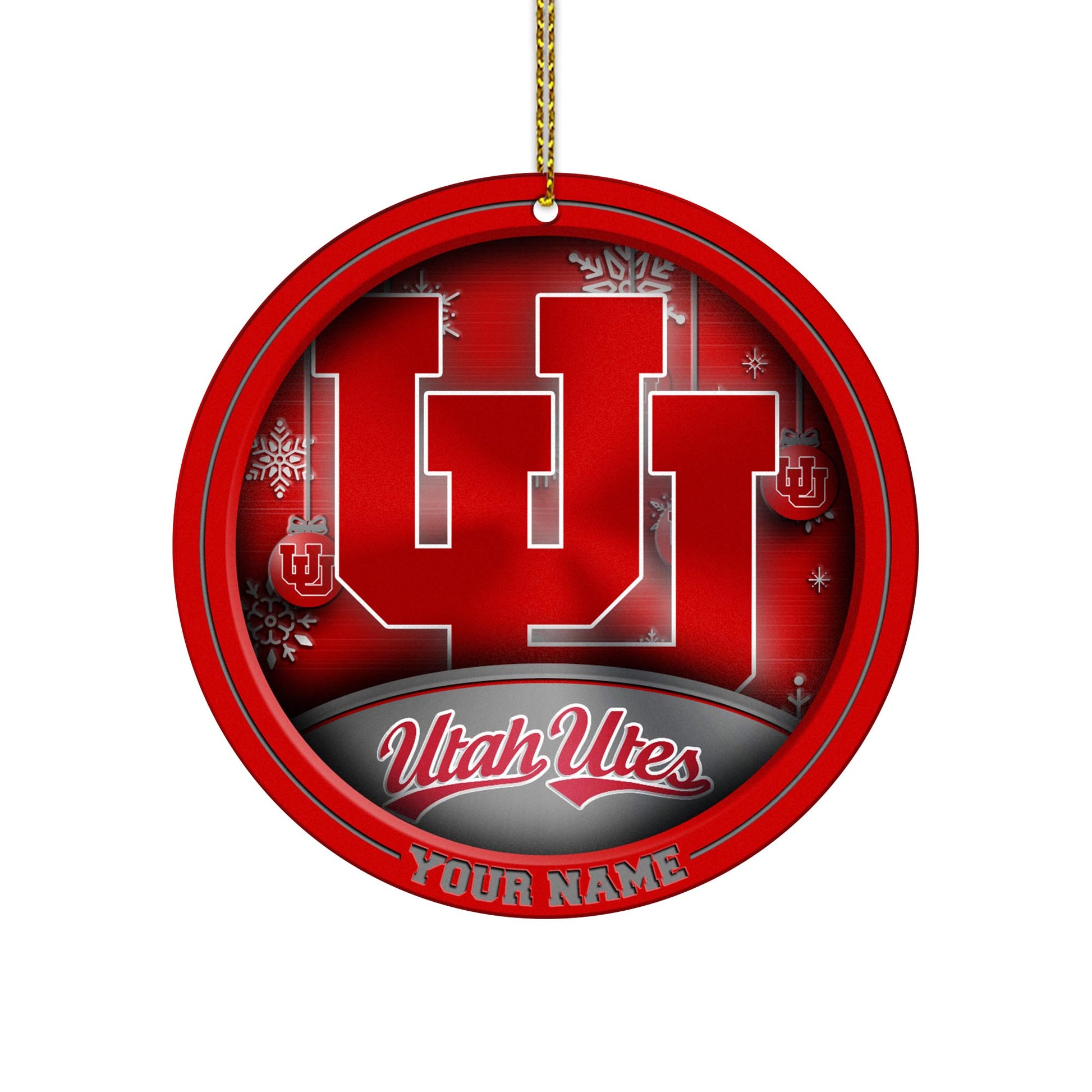 Utah Utes Circle Aluminium Custom Ornament 2 Side Trending New Arrivals H52912 ETUG311023