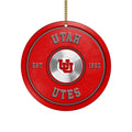 Utah Utes Fitness Circle Aluminium Ornament 2 Side Trending New Arrivals H52883 ETUG311023