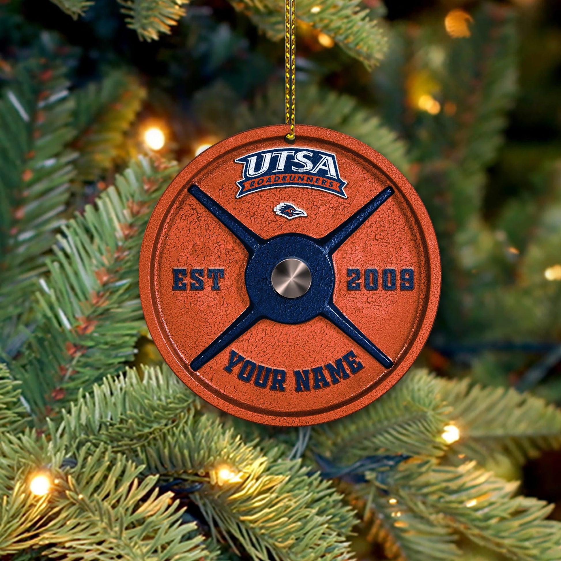 UTSA Roadrunners Fitness Circle Aluminium Custom Ornament 2 Side Trending New Arrivals H52884 ETUG311023