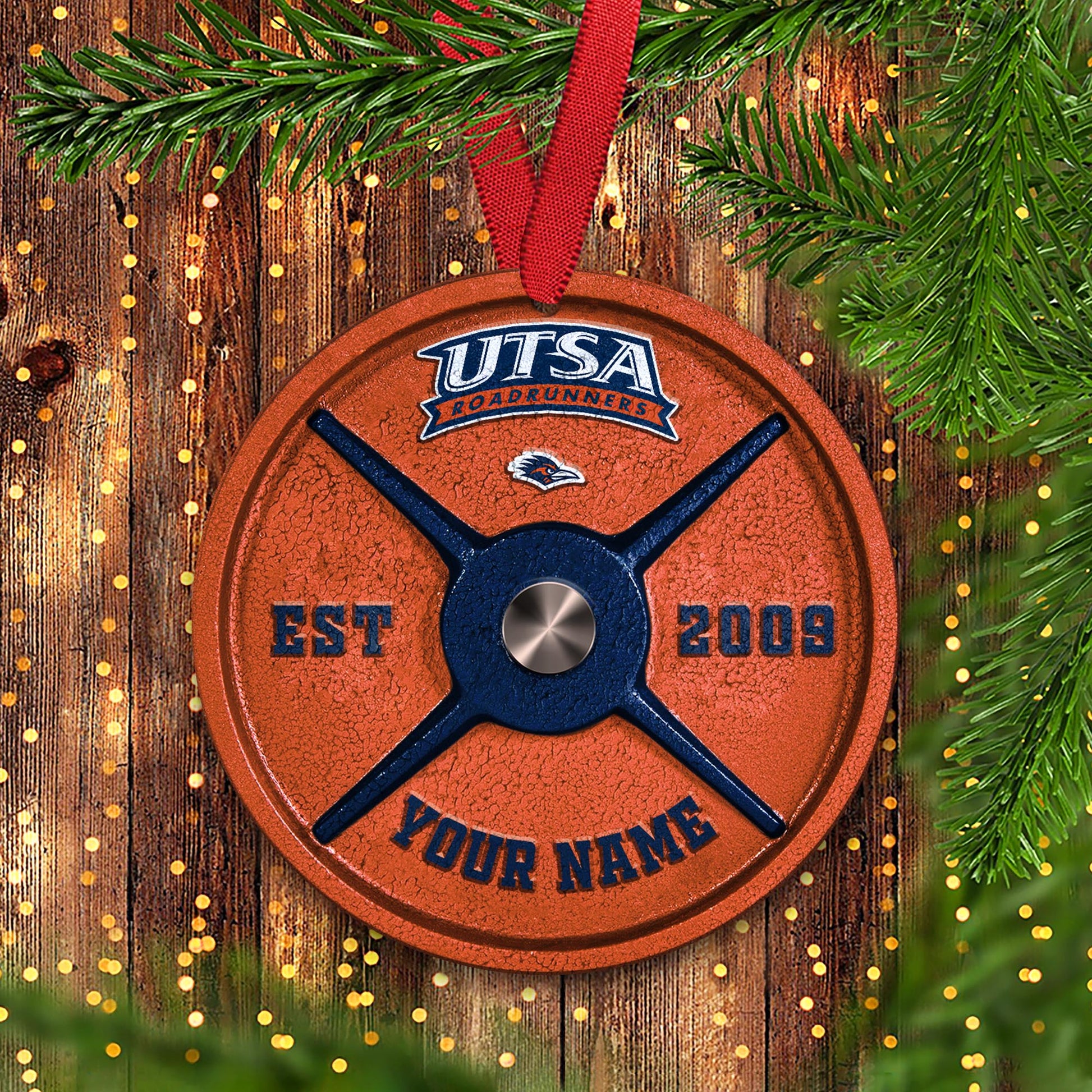 UTSA Roadrunners Fitness Circle Aluminium Custom Ornament 2 Side Trending New Arrivals H52884 ETUG311023