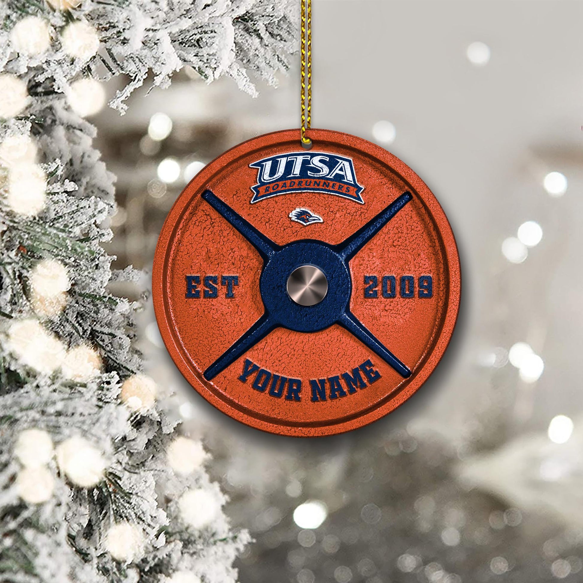 UTSA Roadrunners Fitness Circle Aluminium Custom Ornament 2 Side Trending New Arrivals H52884 ETUG311023