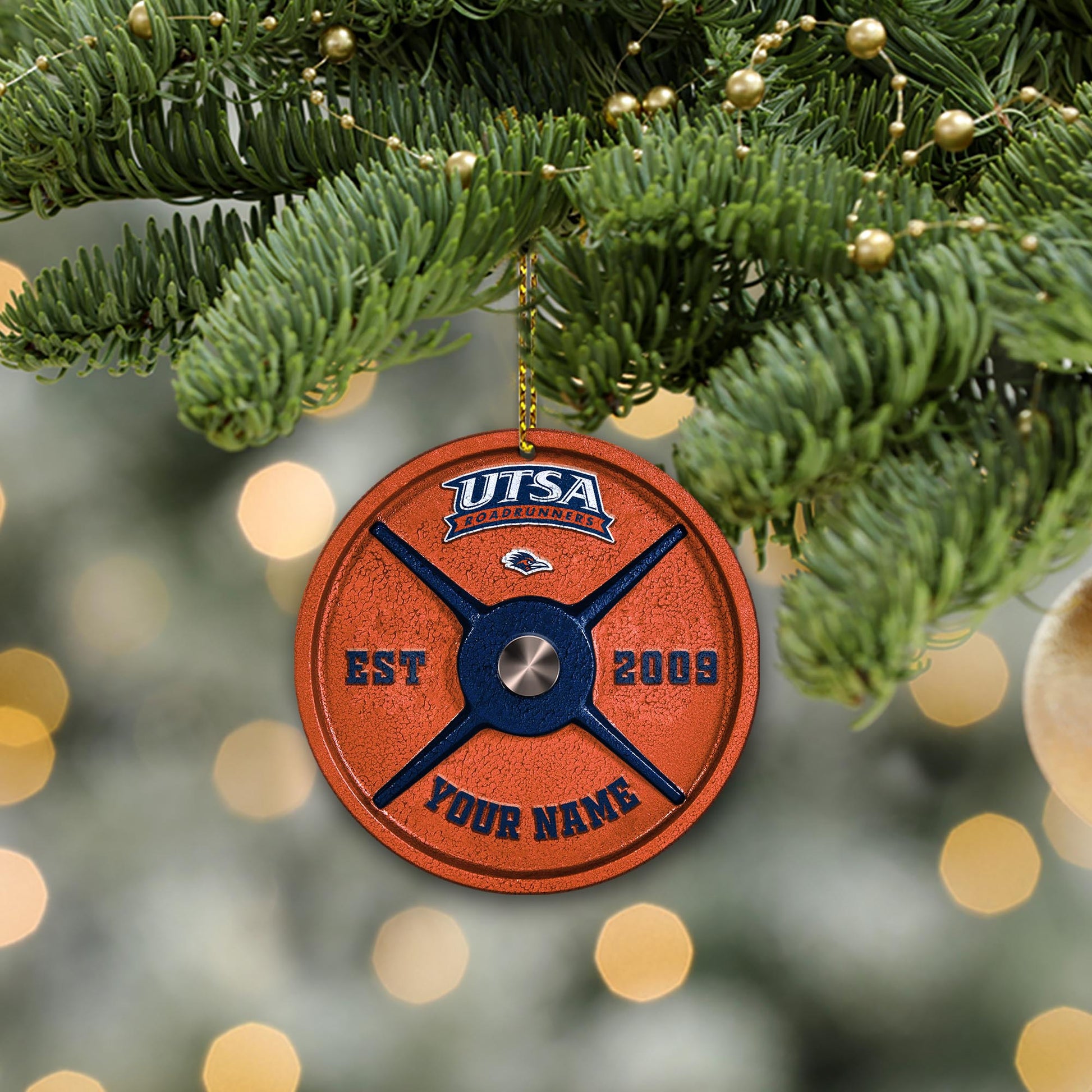 UTSA Roadrunners Fitness Circle Aluminium Custom Ornament 2 Side Trending New Arrivals H52884 ETUG311023