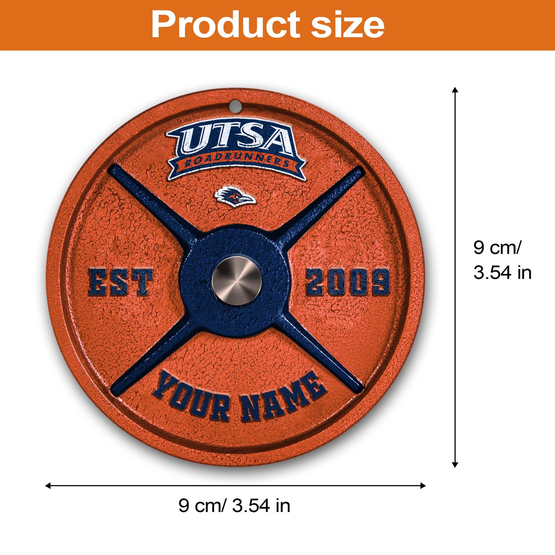 UTSA Roadrunners Fitness Circle Aluminium Custom Ornament 2 Side Trending New Arrivals H52884 ETUG311023