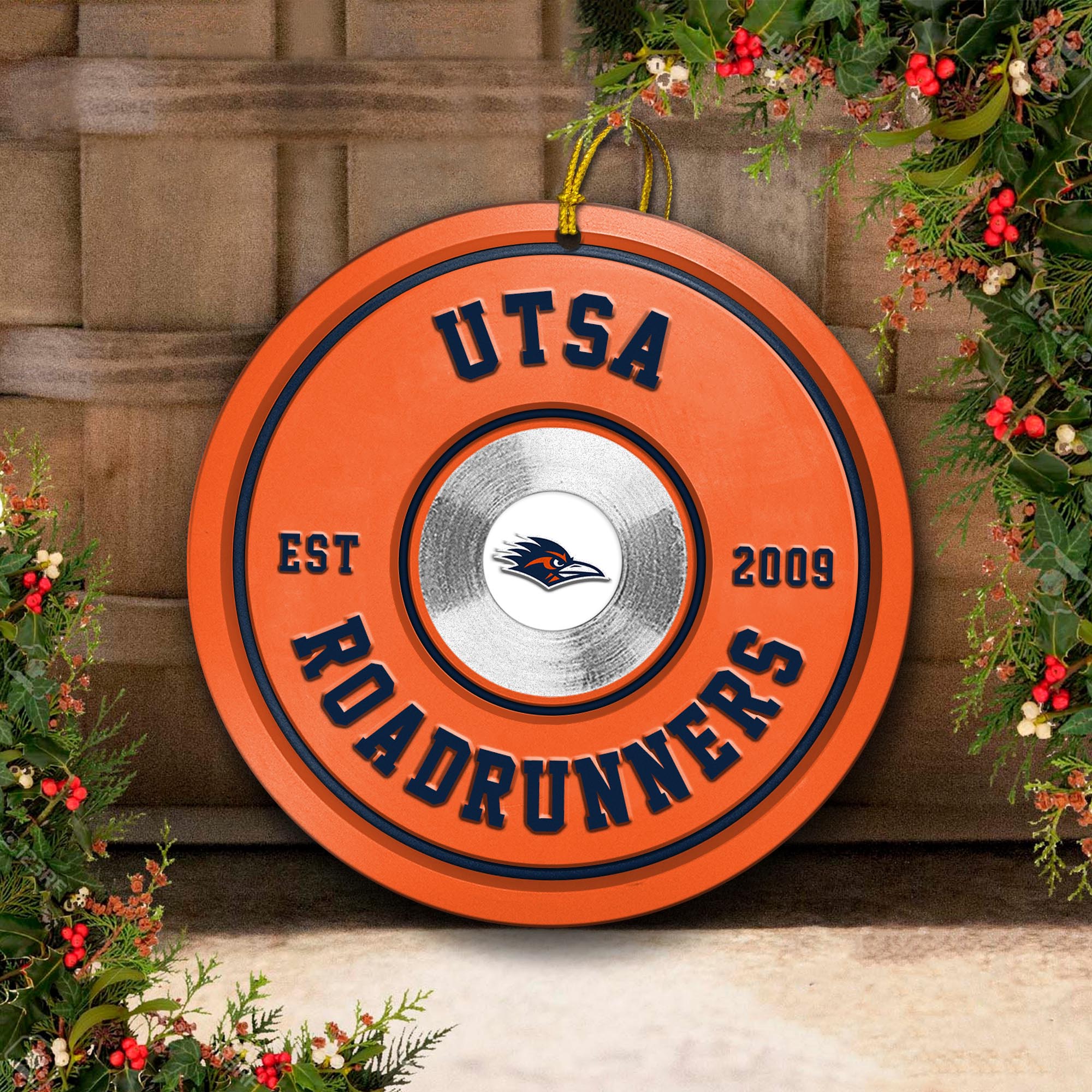 UTSA Roadrunners Fitness Circle Aluminium Ornament 2 Side Trending New Arrivals H52883 ETUG311023