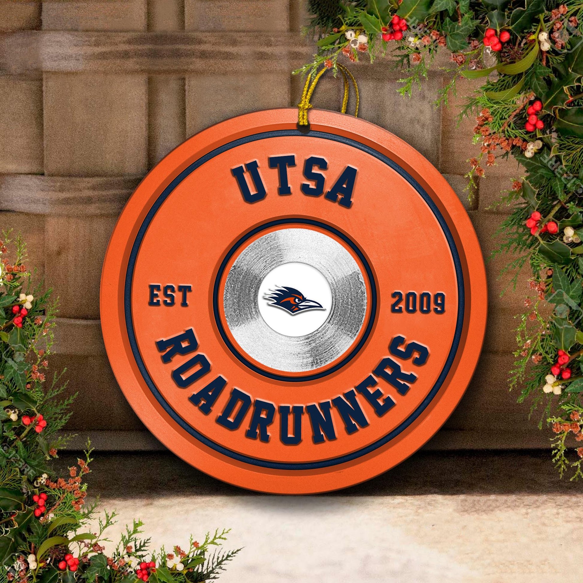 UTSA Roadrunners Fitness Circle Aluminium Ornament 2 Side Trending New Arrivals H52883 ETUG311023